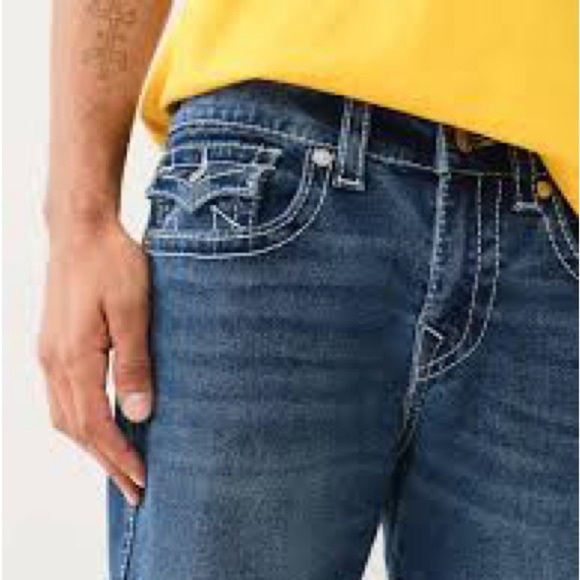 True Religion Men's Indigo Bootcut Jeans - Picture 2 of 8